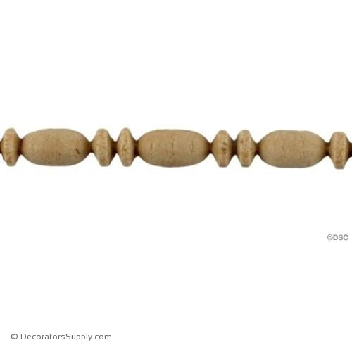 Bead and Barrel-Roman 11/32H - 1/4Relief-furniture-woodwork-molding-Decorators Supply