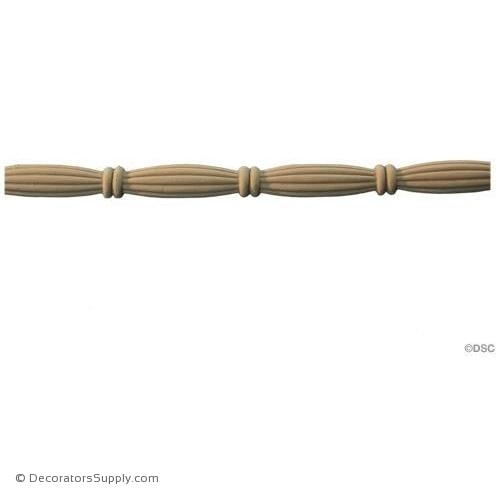 Bound Reeding - French Ren. 5/8H - 3/16Relief-moulding-for-woodwork-furniture-Decorators Supply
