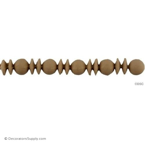 Bead and Barrel-Greek 5/8H - 3/8Relief-furniture-woodwork-molding-Decorators Supply