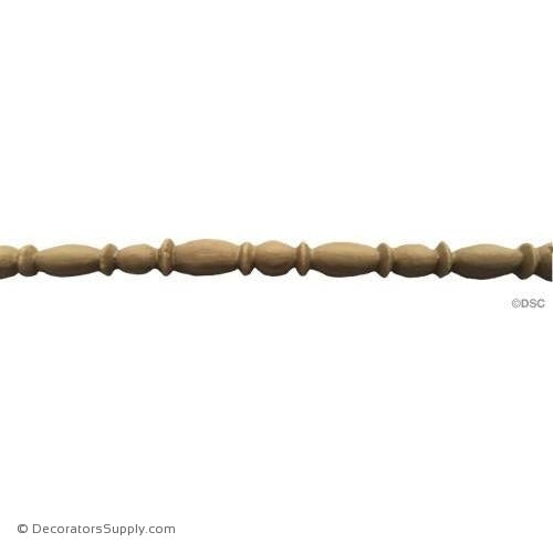 Bead and Barrel-Roman 3/8H - 1/4Relief-furniture-woodwork-molding-Decorators Supply