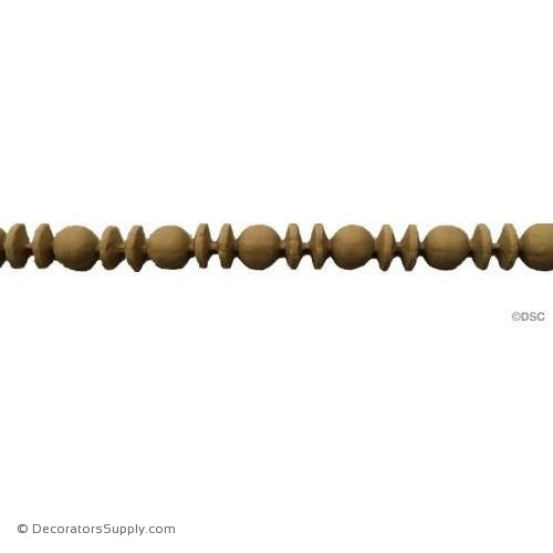 Bead and Barrel-Greek 7/16H - 1/4Relief-furniture-woodwork-molding-Decorators Supply