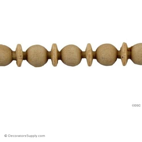 Bead and Barrel-Greek 3/8H - 1/4Relief-furniture-woodwork-molding-Decorators Supply