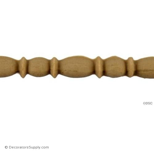 Bead and Barrel-Roman 3/8H - 1/4Relief-furniture-woodwork-molding-Decorators Supply