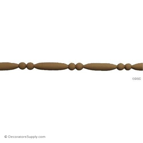 Bead and Barrel-Ital. Ren. 3/8H - 3/16Relief-furniture-woodwork-molding-Decorators Supply