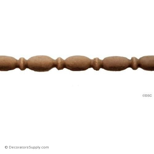 Bead and Barrel-Roman 5/32H - 1/8Relief-furniture-woodwork-molding-Decorators Supply