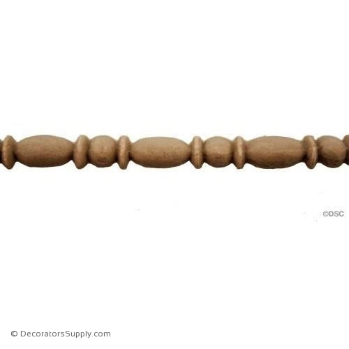 Bead and Barrel-Roman 9/32H - 5/32Relief-furniture-woodwork-molding-Decorators Supply