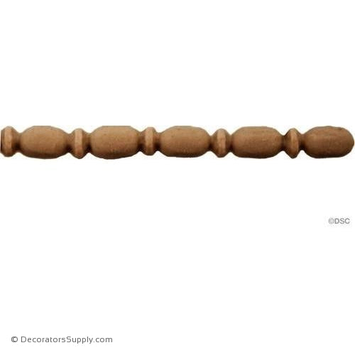 Bead and Barrel-Roman 7/32H - 5/32Relief-furniture-woodwork-molding-Decorators Supply