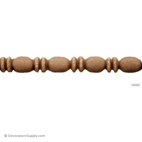 Bead and Barrel-Greek 7/32H - 5/32Relief-furniture-woodwork-molding-Decorators Supply