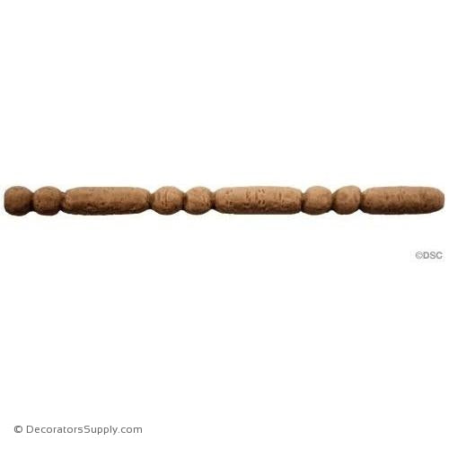 Bead and Barrel-Italian 3/16H - 1/8Relief-furniture-woodwork-molding-Decorators Supply