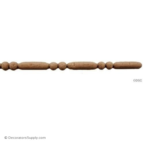 Bead and Barrel-Italian 7/32H - 1/8Relief-furniture-woodwork-molding-Decorators Supply