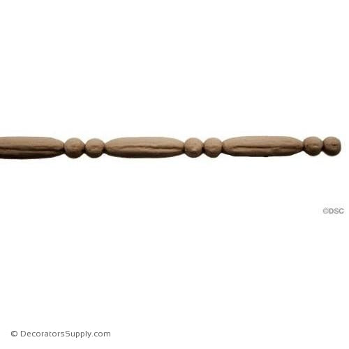 Bead and Barrel-Italian 1/4H - 5/32Relief-furniture-woodwork-molding-Decorators Supply