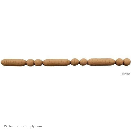 Bead-Ren. Ft. 5/32H - 3/32Relief-furniture-woodwork-molding-Decorators Supply