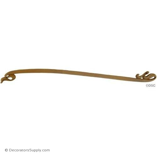 Scroll - Art Nouveau 29 1/4H X 2 1/4W - 3/8Relief-ornaments-for-woodwork-furniture-Decorators Supply