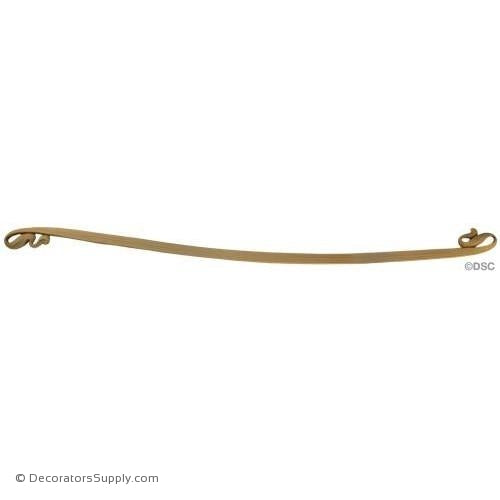 Scroll - Art Nouveau 29 1/2H X 1 3/4W - 1/4Relief-ornaments-for-woodwork-furniture-Decorators Supply