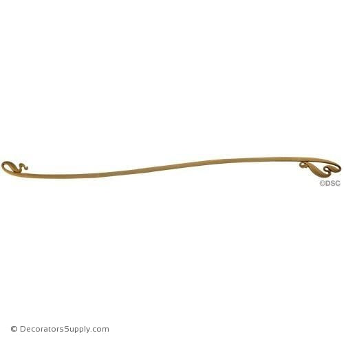 Scroll - Art Nouveau 29 1/2H X 1 5/8W - 1/4Relief-ornaments-for-woodwork-furniture-Decorators Supply
