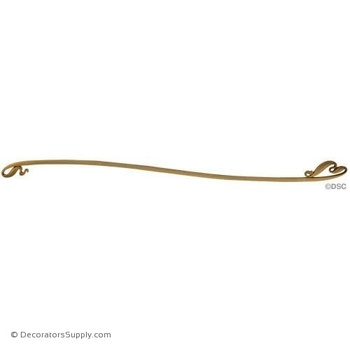 Scroll - Art Nouveau 29 1/2H X 1 5/8W - 3/16Relief-ornaments-for-woodwork-furniture-Decorators Supply