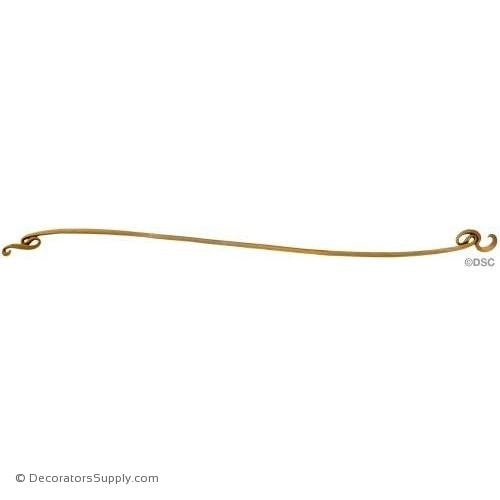 Scroll - Art Nouveau 29 1/2H X 1 1/4W - 1/8Relief-ornaments-for-woodwork-furniture-Decorators Supply