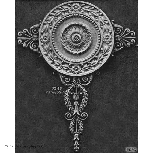 Medallion - Empire 35 3/4H X 27 3/4W - 5/8Relief-vertical-design-woodwork-furniture-Decorators Supply