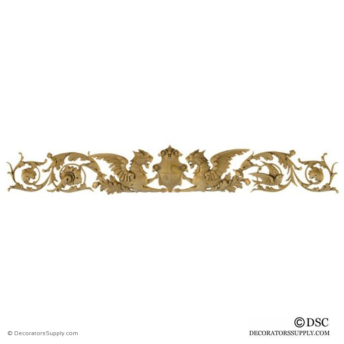 Decorative Griffin Applique for Wood 6 1/4H X 44 1/2W -3/8Rel - Decorators Supply