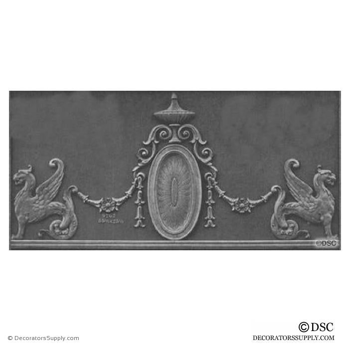 Decorative Griffin Applique for Wood 25 1/4H X 55 1/2W - 3/4Relief - Decorators Supply