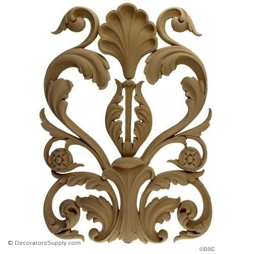 Scroll Design - Ren. 18 1/2H X 14W - 5/8Relief-ornaments-furniture-woodwork-Decorators Supply