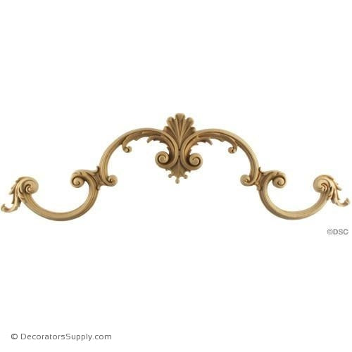 Scroll-Louis XV 5 1/2H X 18 1/2W - 3/4Relief-ornaments-for-woodwork-furniture-Decorators Supply