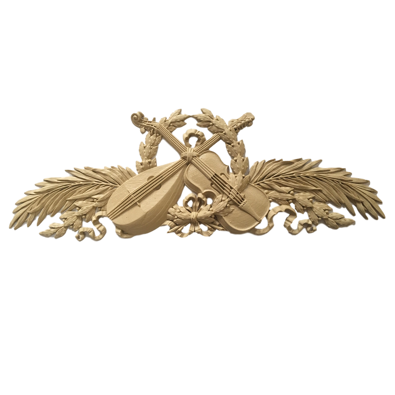 Musical Instruments W/ Wreath & Branch-6 5/8X 19 1/4W x 1/2