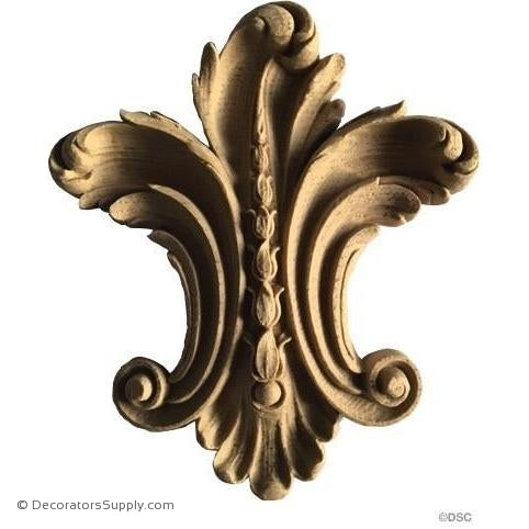 Shell - Rococo - Louis XV 6 1/4H X 5 3/8W - 1Relief-ornaments-furniture-woodwork-Decorators Supply