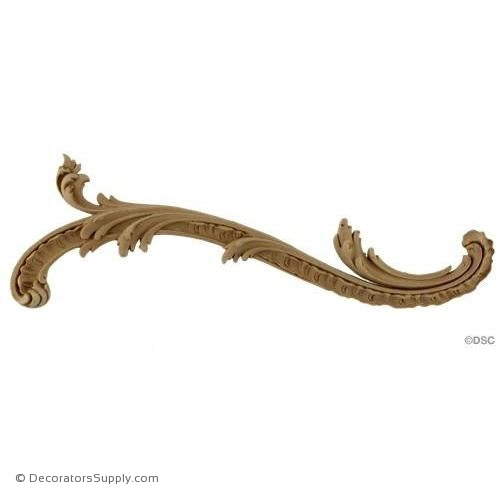 Scroll - Rococo - Louis XV 4H X 11 1/2W - 3/8Relief-ornaments-furniture-woodwork-Decorators Supply