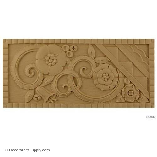 Art Deco- 5 1/2H X 12W - 1/4Relief-appliques-for-woodwork-furniture-Decorators Supply