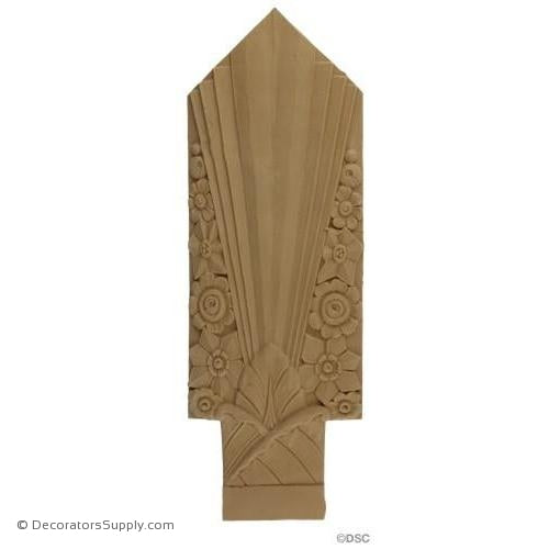 Art Deco- 17 5/8H X 6W - 5/16Relief-appliques-for-woodwork-furniture-Decorators Supply