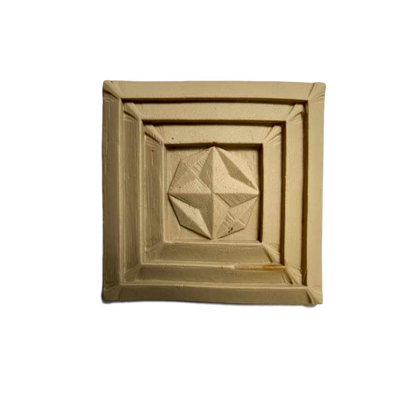 Art Deco-Rosette - Square- 3H X 3W - 5/16Relief