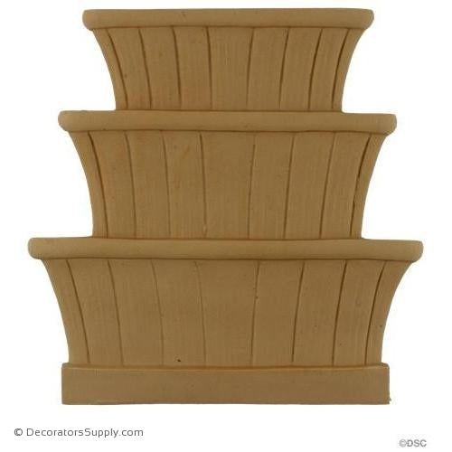 Art Deco- 7 1/8H X 7 1/8W - 7/16Relief-appliques-for-woodwork-furniture-Decorators Supply