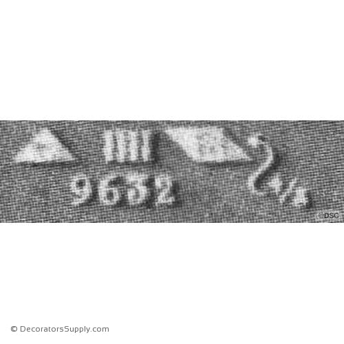 Art Deco- 7/8H - 1/8Relief-appliques-for-woodwork-furniture-Decorators Supply