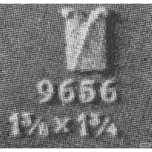 Art Deco- 1 3/4H X 1 3/8W - 1/4Relief-appliques-for-woodwork-furniture-Decorators Supply