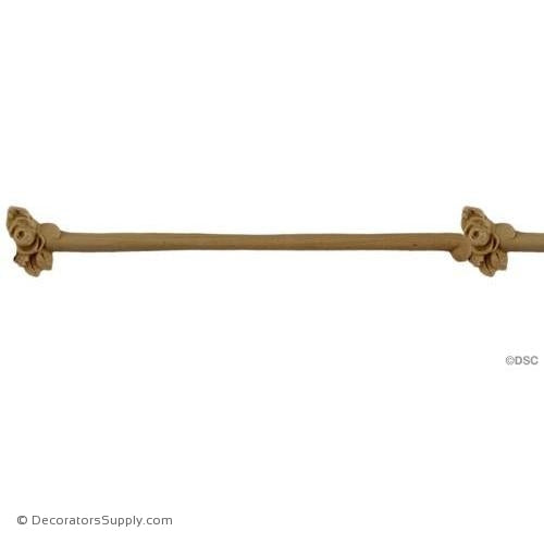 Wall Panel Design - Rose Tip Mldg - 3/16H X 1W x 6" Long-ornate-french-Decorators Supply