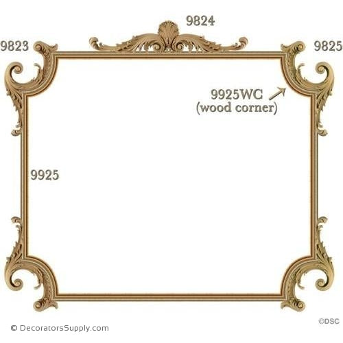 Wall Panel 1-9824 2-9823 2-9825 4-9925WC 12ft 9925-ornate-french-Decorators Supply