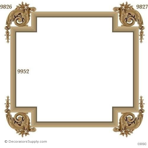 Wall Panel Design - 2-9826 2-9827 12FT-9952-ornate-french-Decorators Supply
