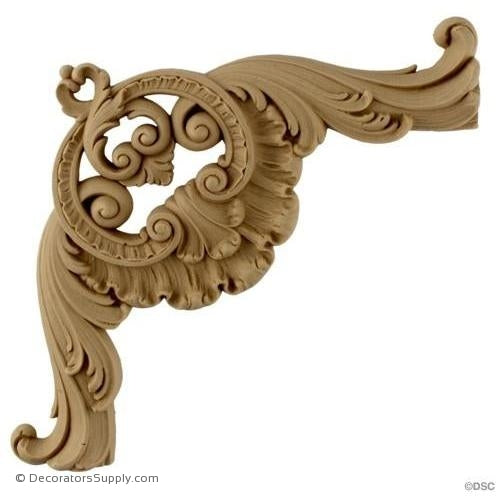 Wall Panel Design - Corner Ornament 7H X 7W - 3/4Relief-ornate-french-Decorators Supply