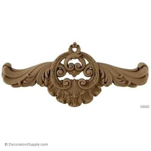 Wall Panel Design - Center Ornament 5H X 10 1/2W - 7/8Rel-ornate-french-Decorators Supply