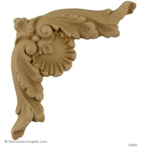 Wall Panel Design - Corner Ornament 3 1/2H X 3 1/2W - 5/8Rel-ornate-french-Decorators Supply