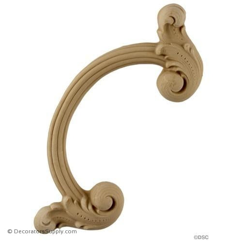 Wall Panel- Scroll Corner - 5H X 5W - 3/4Rel - Use 9909 Mld-ornate-french-Decorators Supply