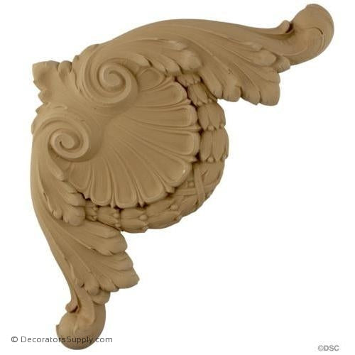 Wall Panel Design -Corner Ornament - 13H X 13W - 1 1/2Relief-ornate-french-Decorators Supply