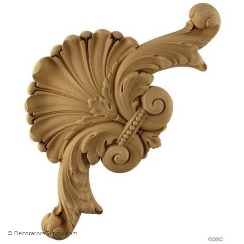 Wall Panel Design - Corner Ornament -13H X 13W - 1 1/2Relief-ornate-french-Decorators Supply