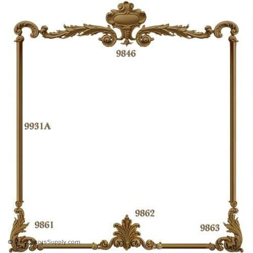 Wall Panel Design - 1 Each 9846-9861-9862-9863 12ft 9931A-ornate-french-Decorators Supply