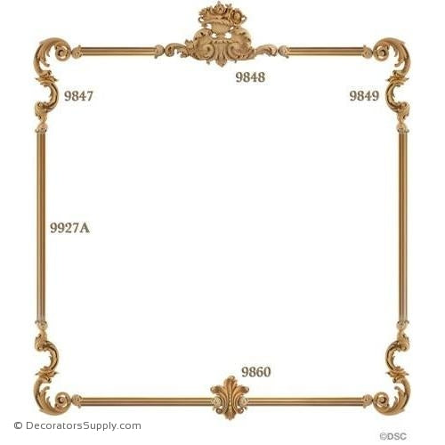 Wall Panel 1-9848 2-9849 2-9847 1-9860 12ft-9927A-ornate-french-Decorators Supply