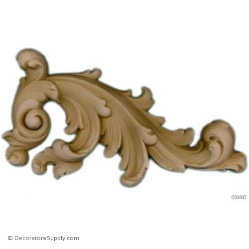 Wall Panel Design - Right Corner Ornament - 7H X 4 1/2W-ornate-french-Decorators Supply