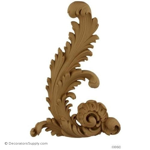 Wall Panel Design - Left Corner Ornament - 10H x 7W-ornate-french-Decorators Supply