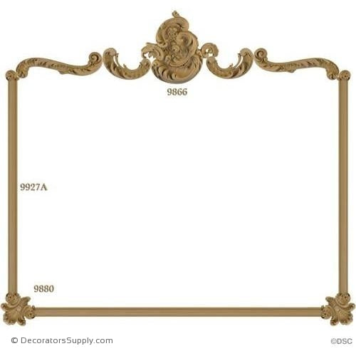 Wall Panel Design 1-9866 2-9880 12 ft 9927A-ornate-french-Decorators Supply