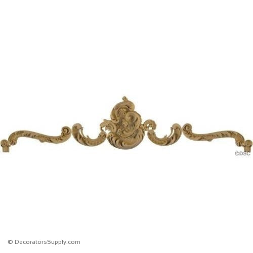 Wall Panel Design - Center Ornament - 10H X 45 1/2W-ornate-french-Decorators Supply